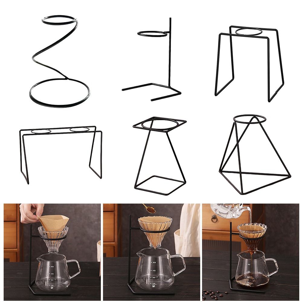 Coffee Equipment Rack - Black Coffee Filter Cup Holder Iron