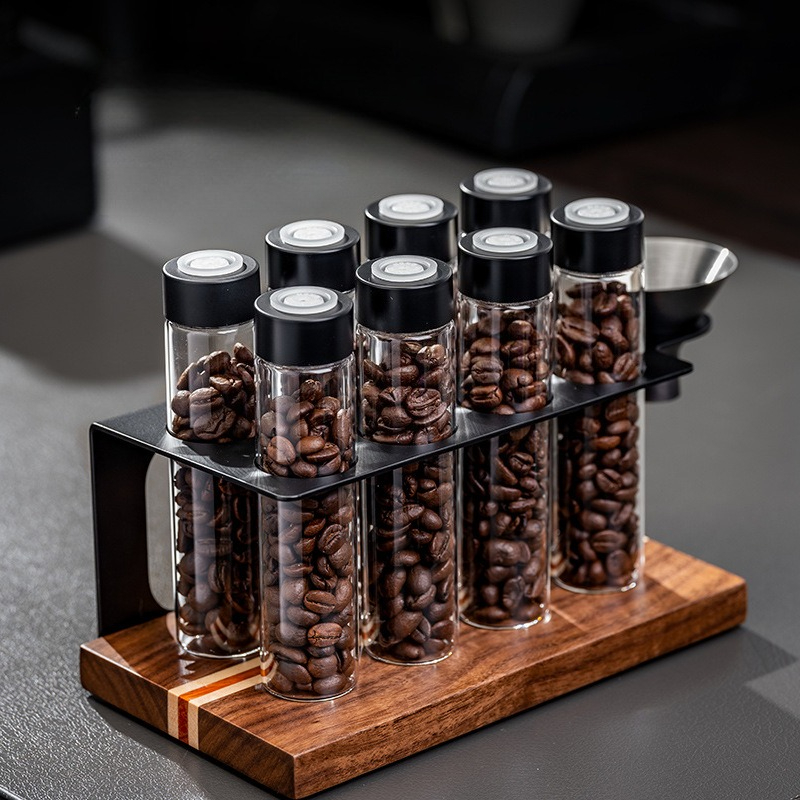 JUSTINLAU Glass Coffee Bean St - Coffee Equipment Rack recension och pris