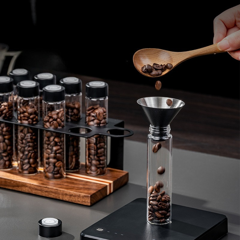 JUSTINLAU Glass Coffee Bean St - Coffee Equipment Rack recension och pris