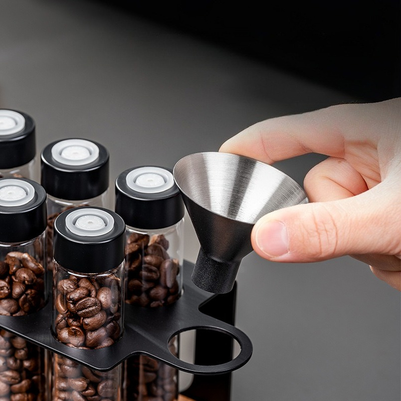 JUSTINLAU Glass Coffee Bean St - Coffee Equipment Rack recension och pris