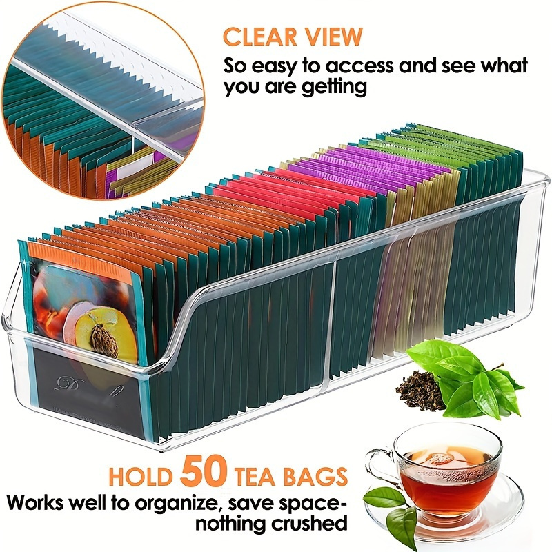 1pc Clear Tea Bag Organizer Bo - Coffee Equipment Organizer recension och pris
