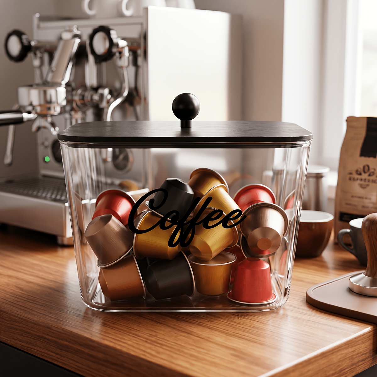 Coffee Pod Holder with Lids Pl - Coffee Equipment Rack recension och pris