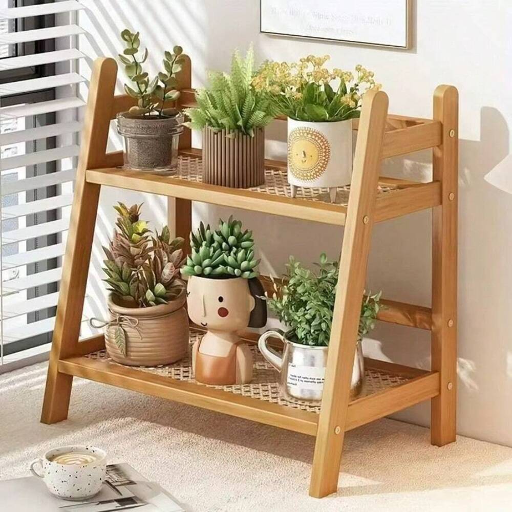 2-Tier Bamboo Countertop Stora - Coffee Equipment Rack recension och pris