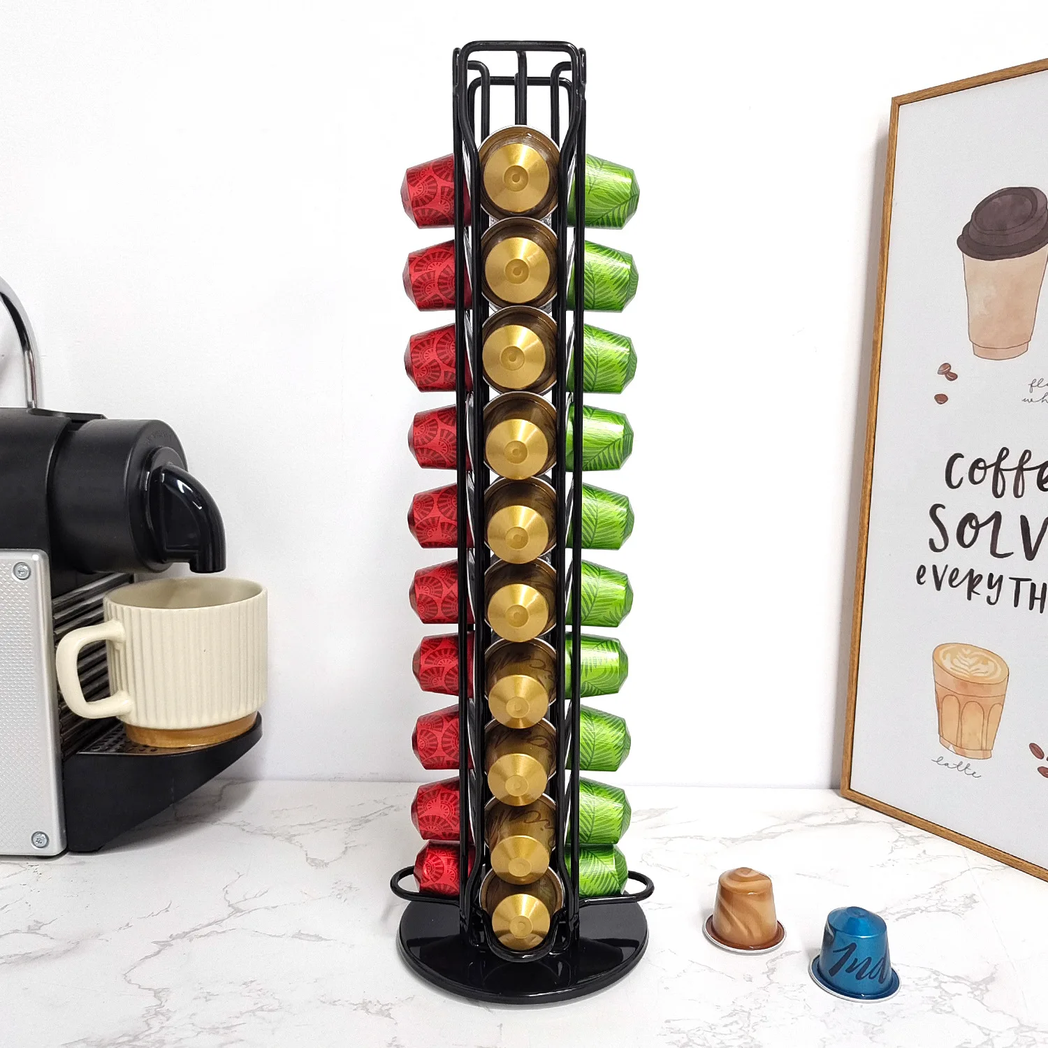 1PC 40 Pod Coffee Capsules Nes - Coffee Equipment Rack recension och pris