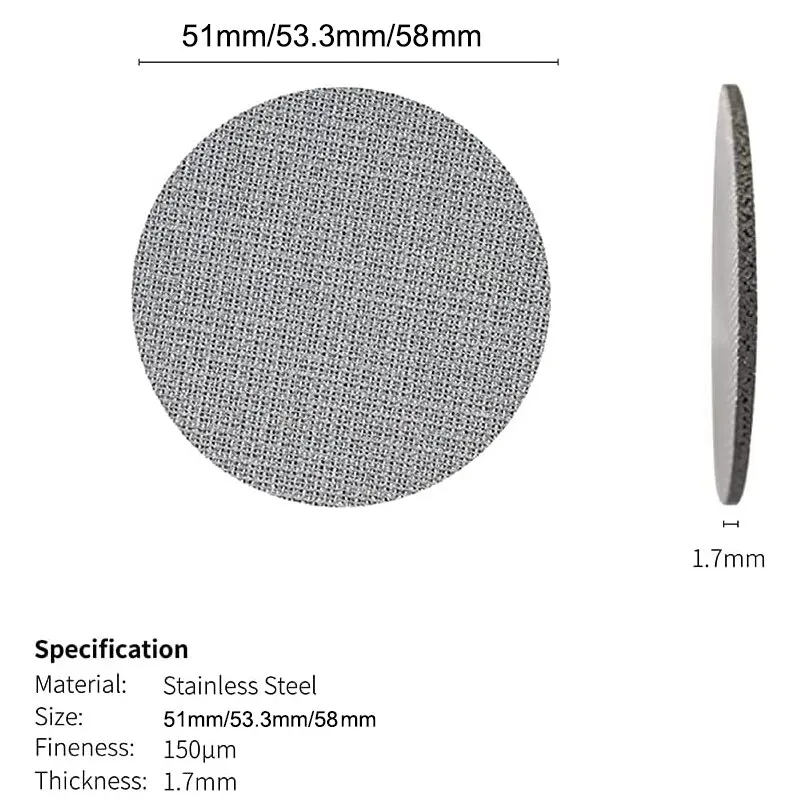 51/53.5/58.5MM Coffee Filter P - Puck Screen Mesh recension och pris
